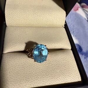Elegant Blue Topaz Ring